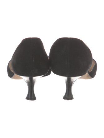 Manolo Blahnik Suede D'Orsay Pumps