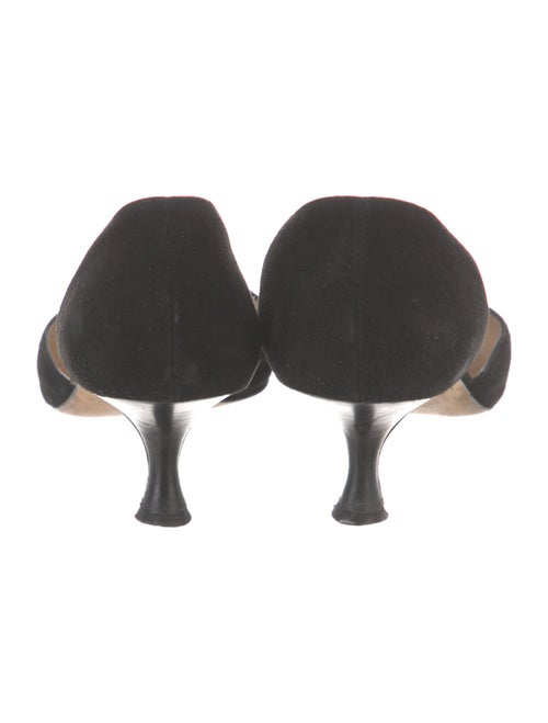Manolo Blahnik Suede D'Orsay Pumps