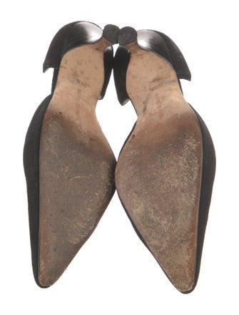 Manolo Blahnik Suede D'Orsay Pumps