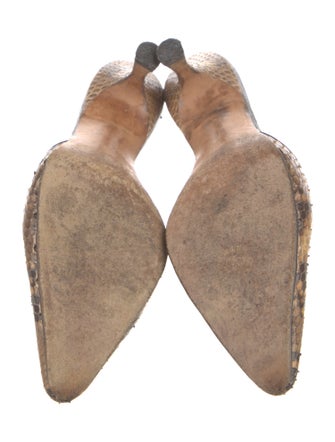 Manolo Blahnik Suede Animal Print Mules