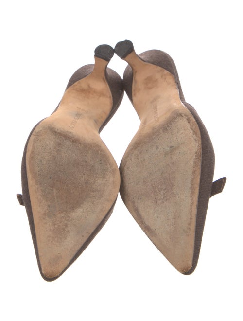 Manolo Blahnik Ponyhair Crystal Embellishments Mules