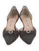 Manolo Blahnik Crystal Embellishments D'Orsay Pumps