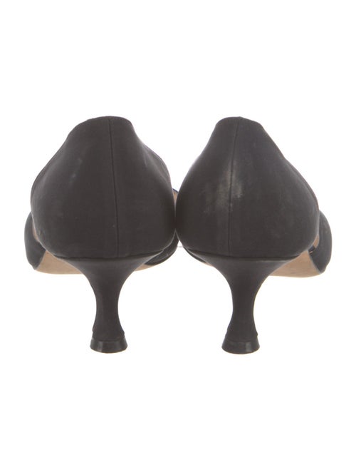 Manolo Blahnik Crystal Embellishments D'Orsay Pumps