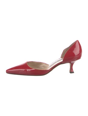 Manolo Blahnik Patent Leather D'Orsay Pumps
