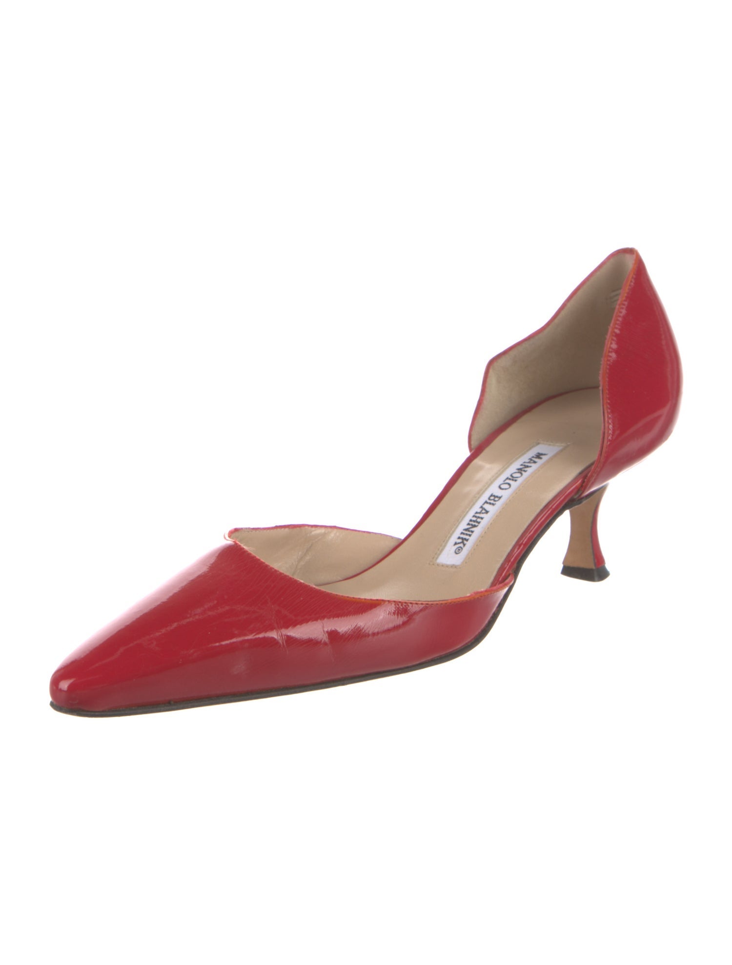 Manolo Blahnik Patent Leather D'Orsay Pumps