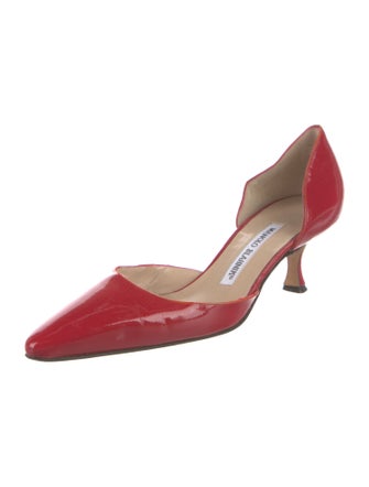 Manolo Blahnik Patent Leather D'Orsay Pumps