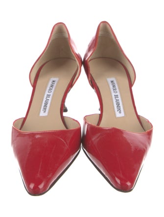 Manolo Blahnik Patent Leather D'Orsay Pumps