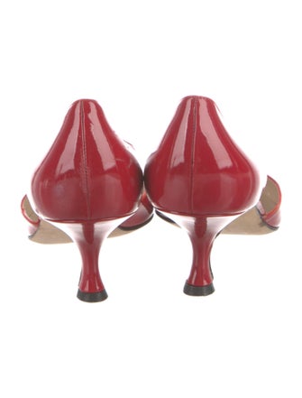Manolo Blahnik Patent Leather D'Orsay Pumps