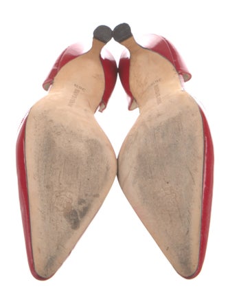 Manolo Blahnik Patent Leather D'Orsay Pumps