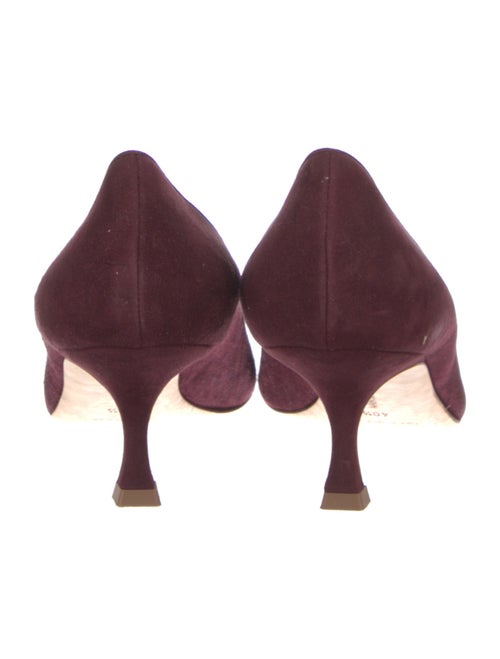 Manolo Blahnik Suede Bow Accents Pumps