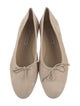Manolo Blahnik Suede Bow Accents Ballet Flats