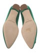 Manolo Blahnik Satin Crystal Embellishments Flats