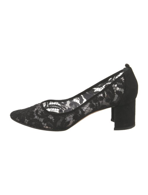 Manolo Blahnik Lace Lace Pattern Pumps