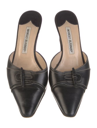 Manolo Blahnik Leather Mules