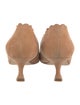 Manolo Blahnik Suede Scalloped Accent Pumps