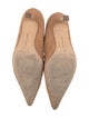 Manolo Blahnik Suede Scalloped Accent Pumps