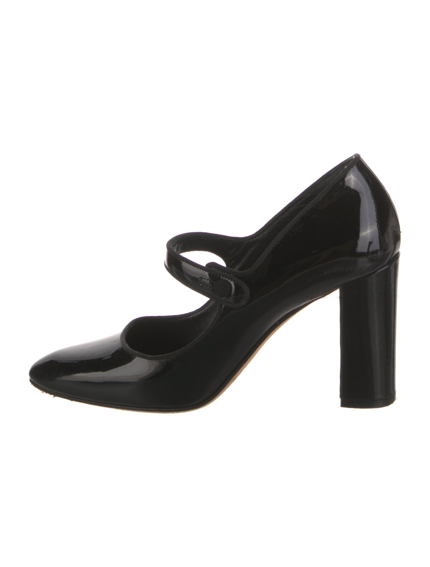 Manolo Blahnik Patent Leather Grosgrain Trim Pumps