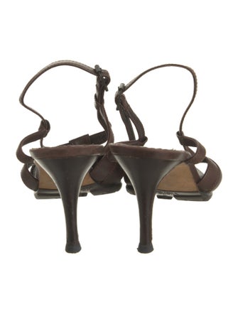 Manolo Blahnik Leather Slingback Sandals