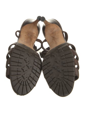 Manolo Blahnik Leather Slingback Sandals