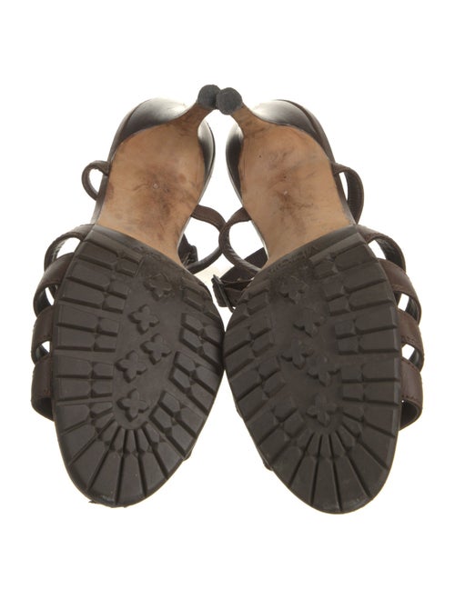 Manolo Blahnik Leather Slingback Sandals