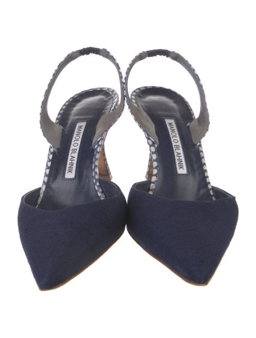 Manolo Blahnik Snakeskin Slingback Pumps