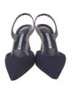 Manolo Blahnik Snakeskin Slingback Pumps