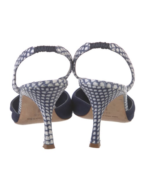 Manolo Blahnik Snakeskin Slingback Pumps