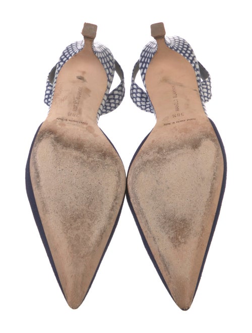 Manolo Blahnik Snakeskin Slingback Pumps