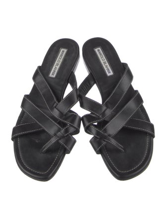 Manolo Blahnik Leather Flats