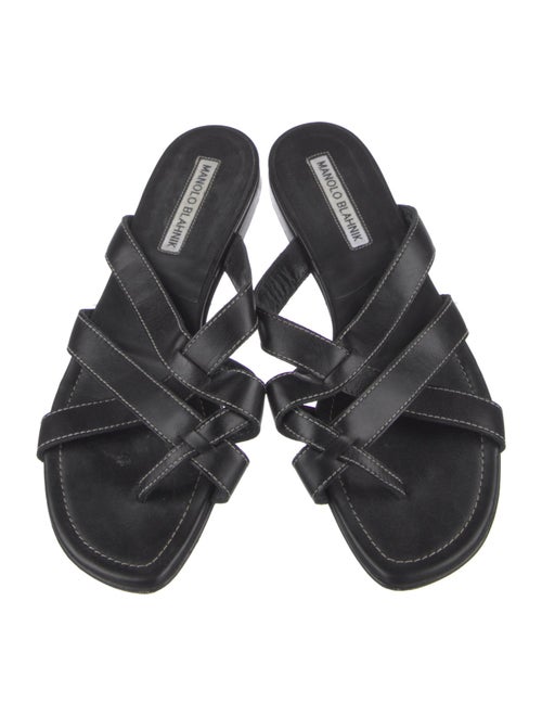 Manolo Blahnik Leather Flats