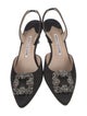 Manolo Blahnik Satin Crystal Embellishments Slingback Pumps