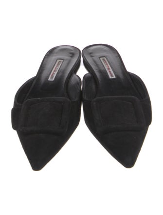 Manolo Blahnik Suede Mules
