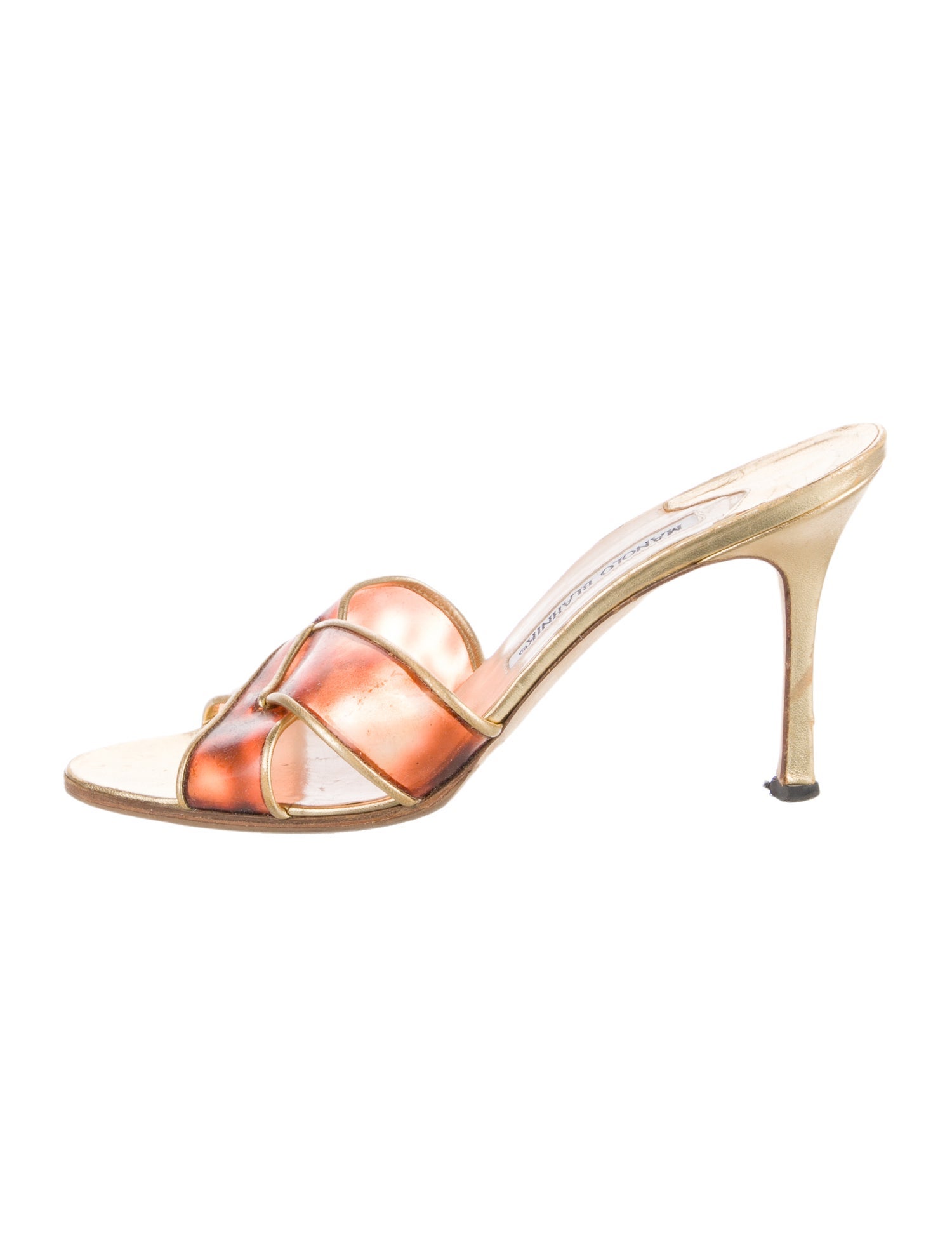 Manolo Blahnik Leather Slides