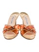 Manolo Blahnik Leather Slides