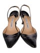 Manolo Blahnik Leather Slingback Pumps