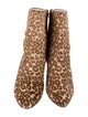 Manolo Blahnik Leather Animal Print Boots