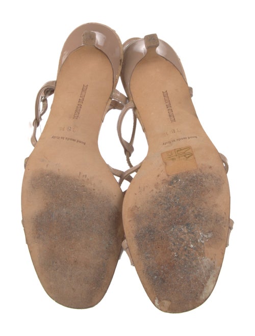 Manolo Blahnik Patent Leather Slingback Sandals