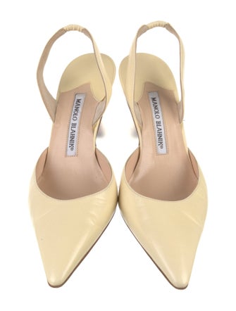 Manolo Blahnik Patent Leather Slingback Pumps