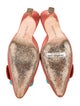Manolo Blahnik Suede Colorblock Pattern Mules