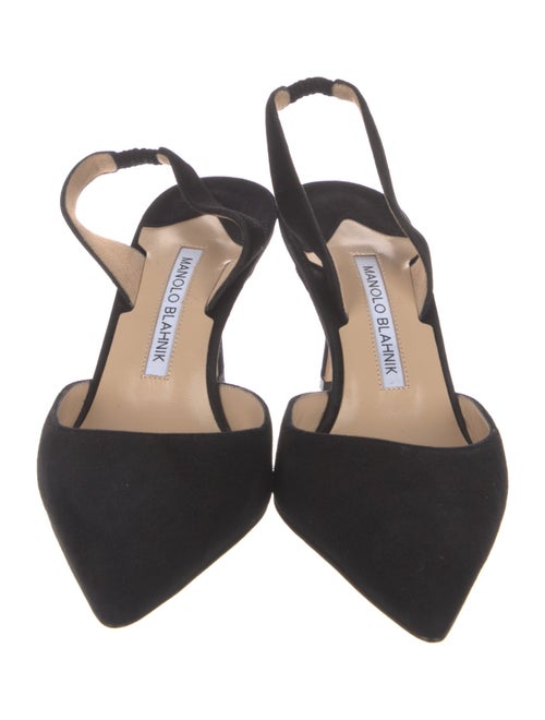Manolo Blahnik Suede Slingback Pumps