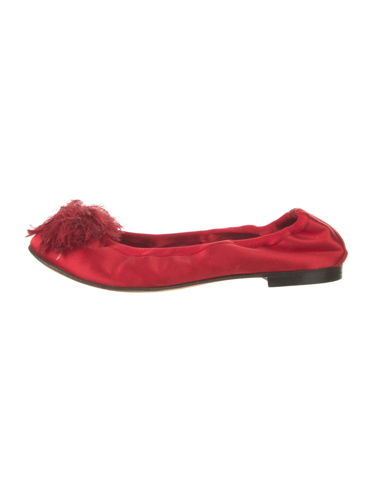 Manolo Blahnik Satin Ballet Flats