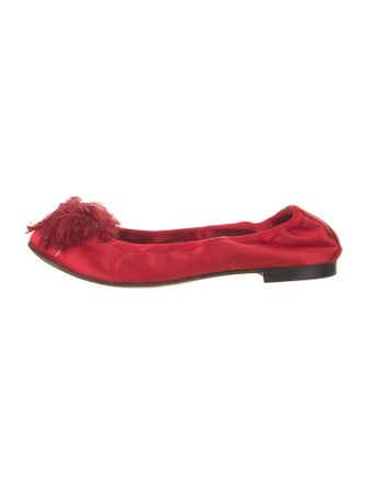 Manolo Blahnik Satin Ballet Flats