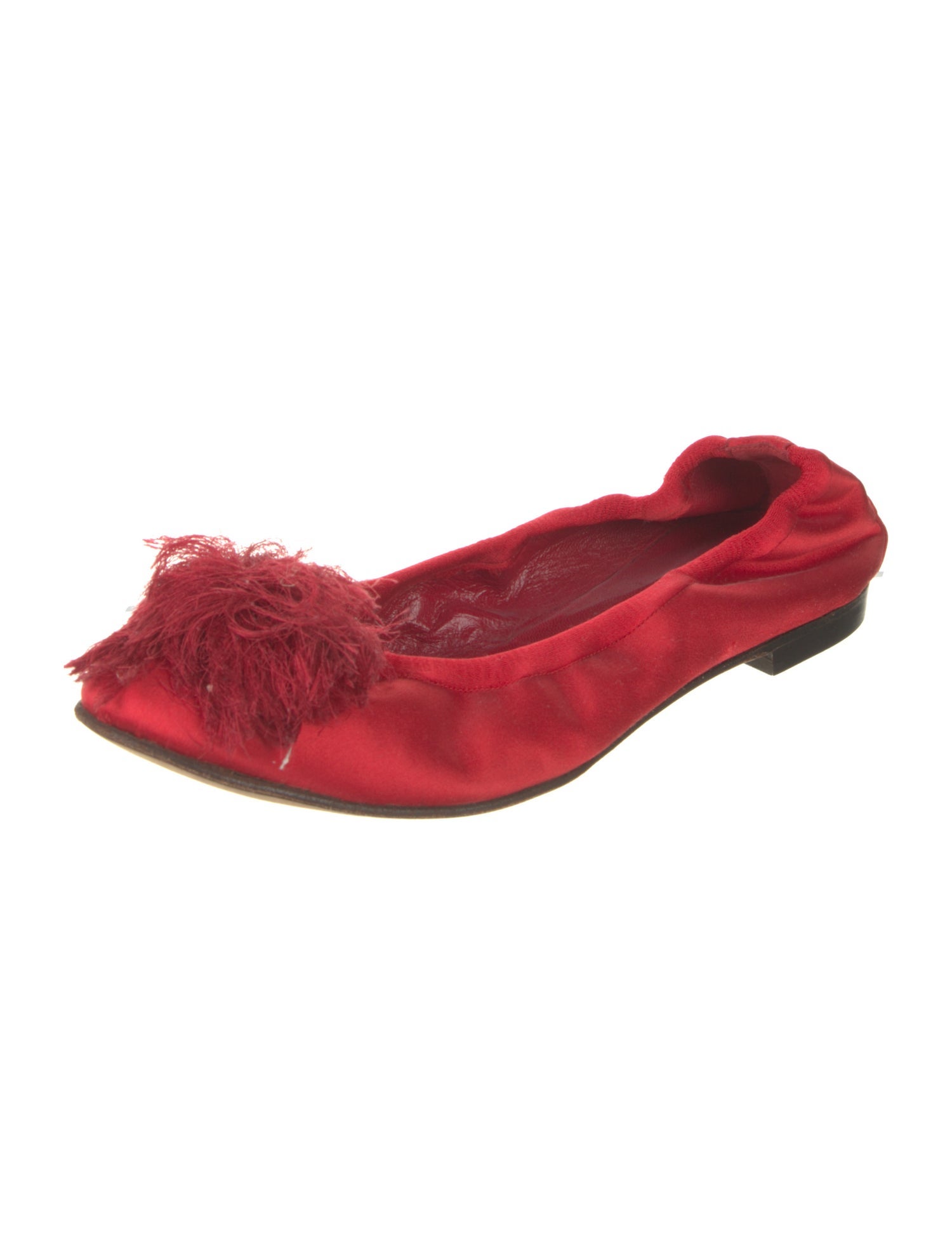 Manolo Blahnik Satin Ballet Flats