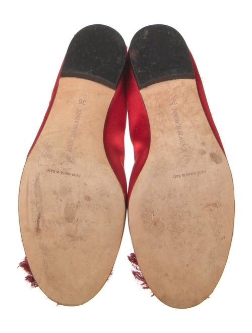 Manolo Blahnik Satin Ballet Flats