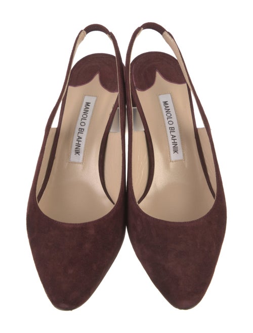 Manolo Blahnik Suede Slingback Pumps