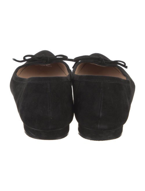 Manolo Blahnik Suede Bow Accents Ballet Flats