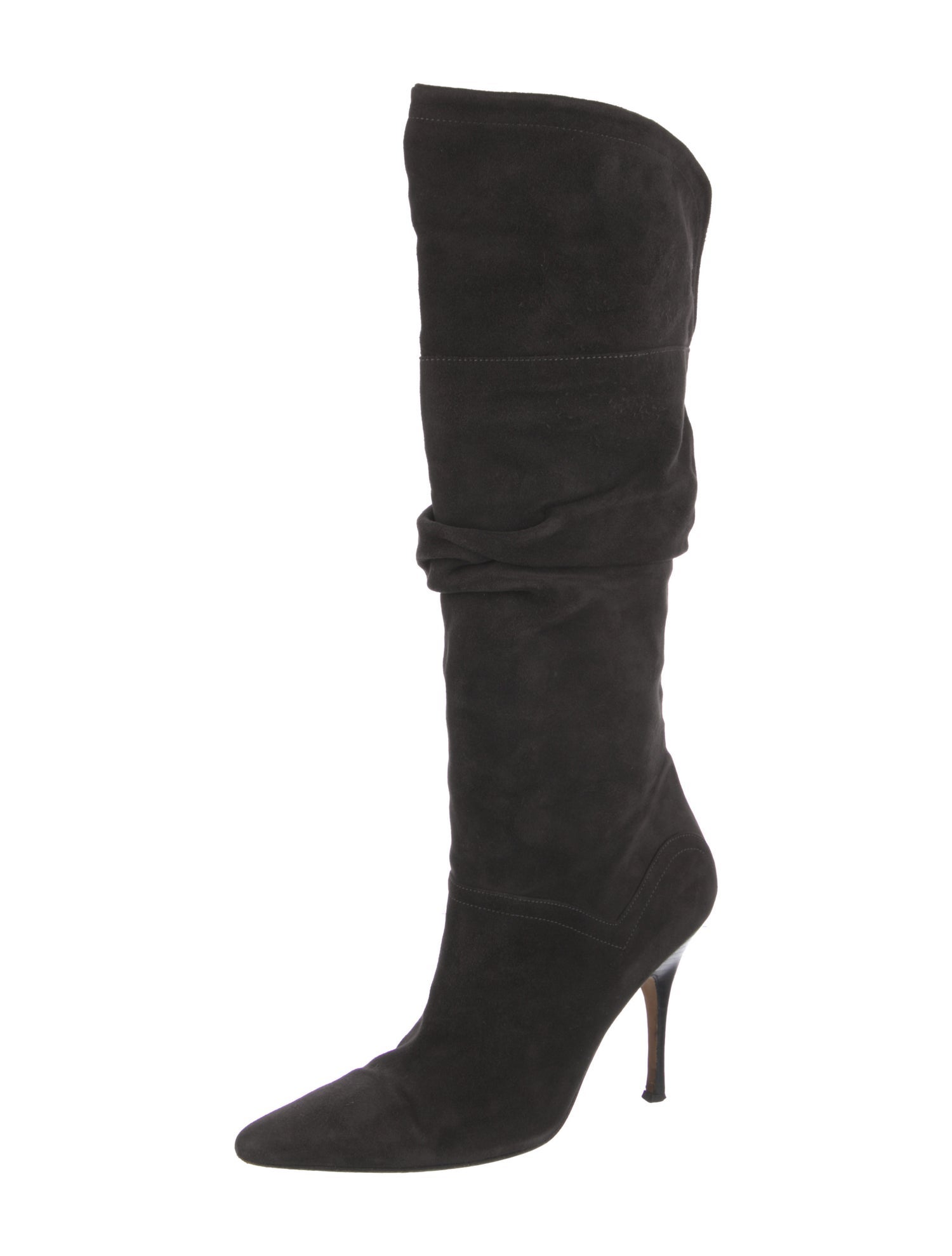 Manolo Blahnik Suede Slouch Boots