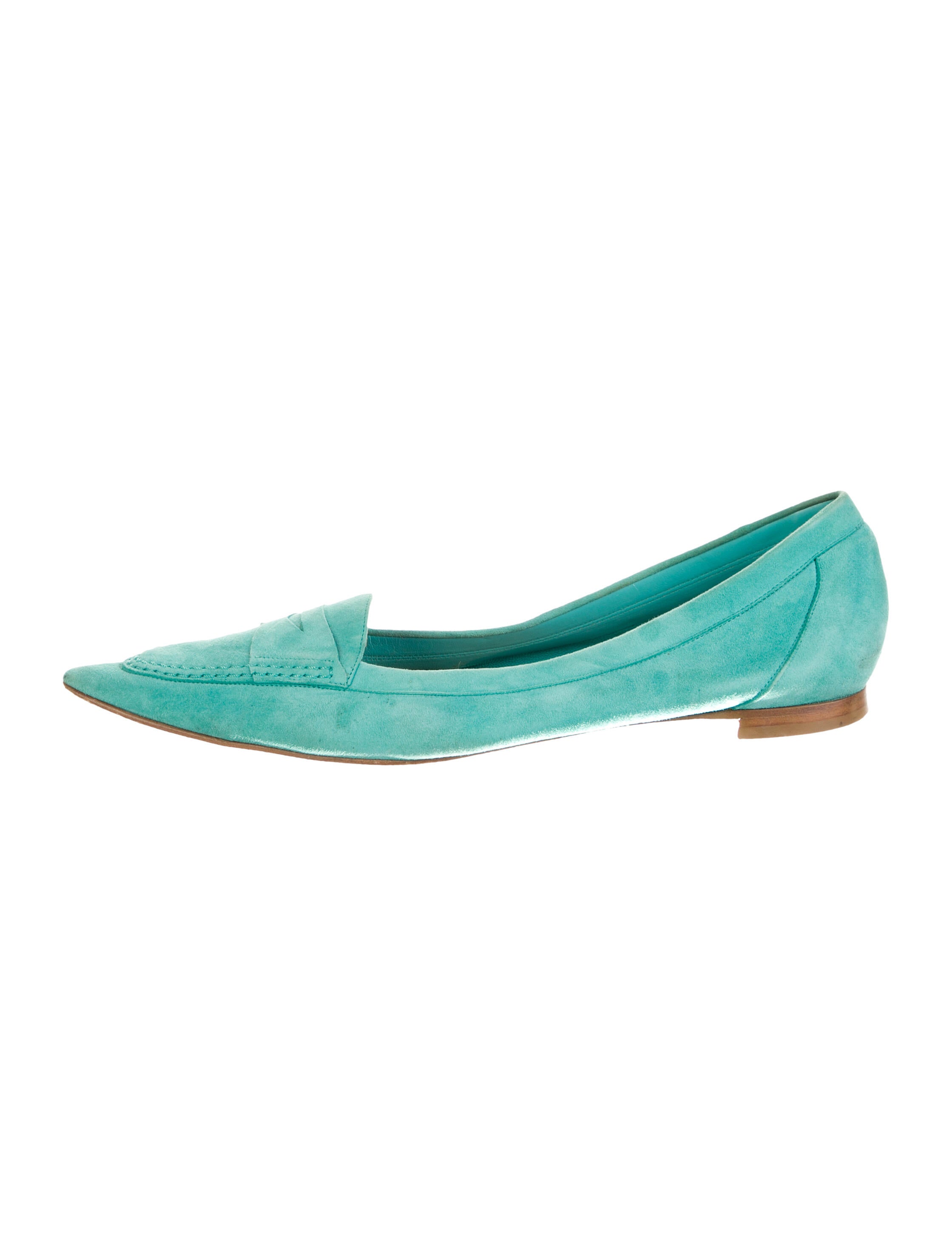 Manolo Blahnik Suede Ballet Flats