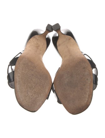 Manolo Blahnik Patent Leather Slides