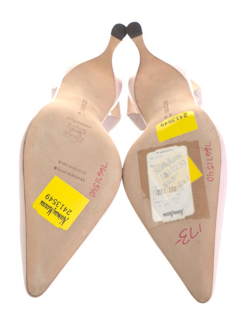 Manolo Blahnik Leather Slingback Pumps